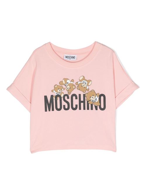 T-shirt bambina maniche corte MOSCHINO KID-TEEN | HDM068LBA0050209